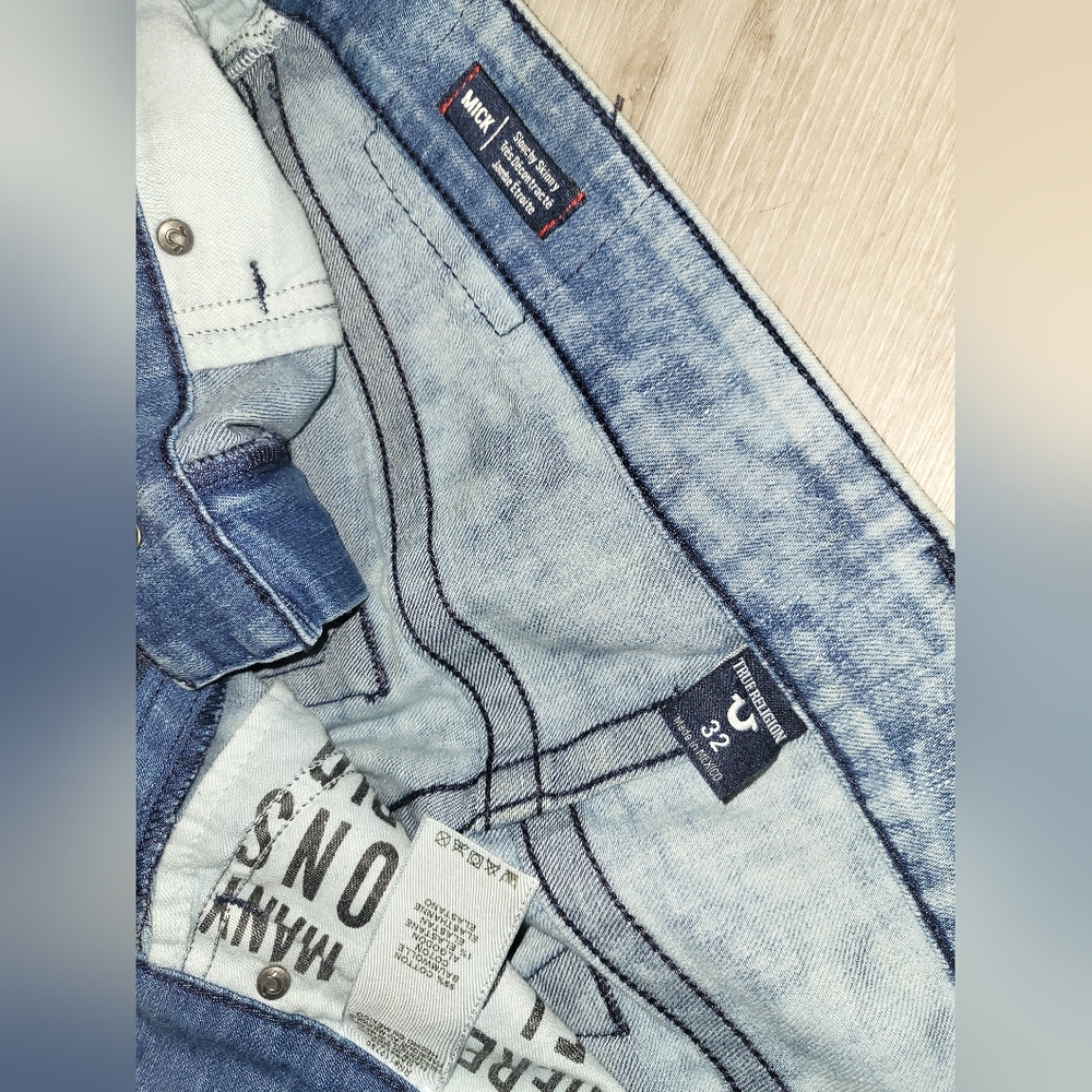 👖True Religion "Mick" Distressed Blue Jeans (32)W - Picture 14 of 16